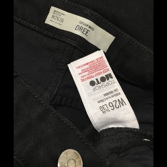 Topshop Moto Dree Cropped Kick Flare Black Jeans F. - Picture 8 of 16